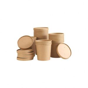 High Quality Disposable Paper Bowls <b>Containers</b> for Ice Cream Beverage Cookie Sandwich-Customized Size Full Color Printing - Product Image 2