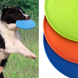 Outdoor Sports Durable Chew Pet Training Toy Interactive Dog Toys Resistance <b>Bite</b> Soft Rubber Toys Pet Flying Discs Dog Frisbeed - Product Image 5