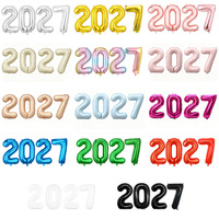 2027 Nummer 16/32/40 Zoll Folienballon für Silvester 2027 Festivalparty-Zubehör