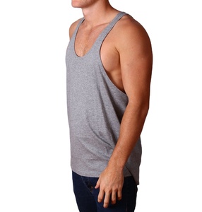 Haute qualité 100% coton hommes Gym Fitness débardeur nouveau Style personnalisé simple boutonnage haut respirant - Product Image 4