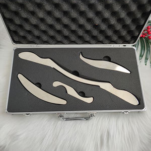 5 Buah Alat Pijat Pengerik Gua Sha Baja Tahan Karat untuk Alat Terapi Fisik Jaringan Lunak Tubuh IASTM <span class=keywords><strong>Guasha</strong></span> - Product Image 2