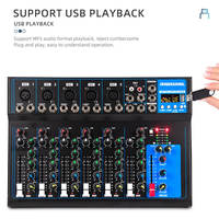 Contrôleur de mixage Audio numérique DJ professionnel F4 mélangeur numérique 4 canaux 99 DSP USB lecteur MP3 équipement de sonorisation Audio Portable