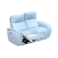 Ensemble de canapés inclinables modernes en cuir/tissu performant de haute qualité, fonction extensible, couleurs personnalisées, logo, pour salon de villa