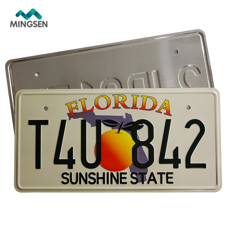 Нет минимального заказа, автомобильные металлические алюминиевые новые тисненые номерные знаки Калифорнии для украшения