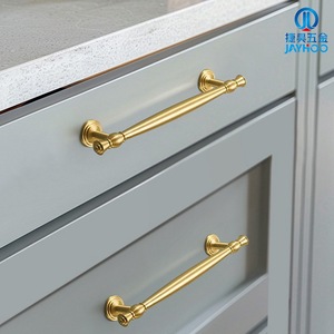 JAYHOO Brass Cabinet <b>Handles</b> French Style Bar Knobs For Drawer Door Wardrobe Furniture Hardware 6823 6824 6825 - Product Image 4