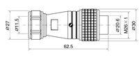 PG24-10A 3/8 Metall Flexibler Rohrverschluss Wasserdichter Steckverbinder 6/10/12/19 Pin Runder Flansch-Kabelstecker für Luftfahrt