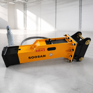 Casse-roche hydraulique silencieux de type boîte SOOSAN SB43 pour excavatrices, travaux de construction et démolition, état neuf - Product Image 1