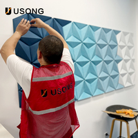 Panneaux muraux décoratifs acoustiques modernes en feutre polyester 3D USONG pour salon, chambre et entrepôt