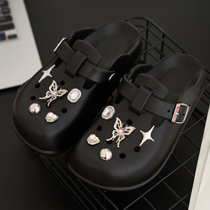 New Style Holey Shoes Women Men Summer Outdoor Wear EVA <b>Thick</b> <b>Sole</b> Anti-Slippery Breathable <b>Slippers</b> Fashionable Comfortable - Product Image 2