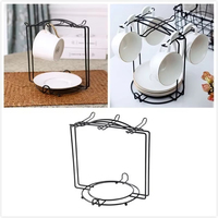 Porte-gobelets suspendu, support de rangement pour gobelets, étagère à gobelets en fer, support pour comptoir de cuisine, présentoir en acier
