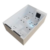 Baignoires de spa Jaccuzie de conception moderne pour l'extérieur chaud petit rectangle et fonction de massage capacité de 2 personnes