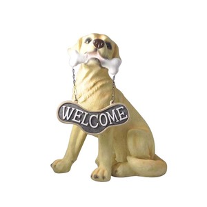 Nhựa ngoài trời Chào mừng dấu hiệu trang trí bức tượng dễ thương con chó chào đón dấu hiệu trước hiên chó - Product Image 2