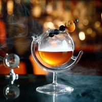 Verre à cocktail globe multifonctionnel en cristal sans plomb soufflé à la main, durable, 330 ml, créatif, personnalisé, pour les fêtes