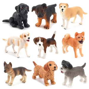 Modellino di Cane Realistico, Statuetta Statica Solida di <span class=keywords><strong>Cucciolo</strong></span> Golden Retriever, Labrador, Beagle, Shiba Inu - Product Image 5