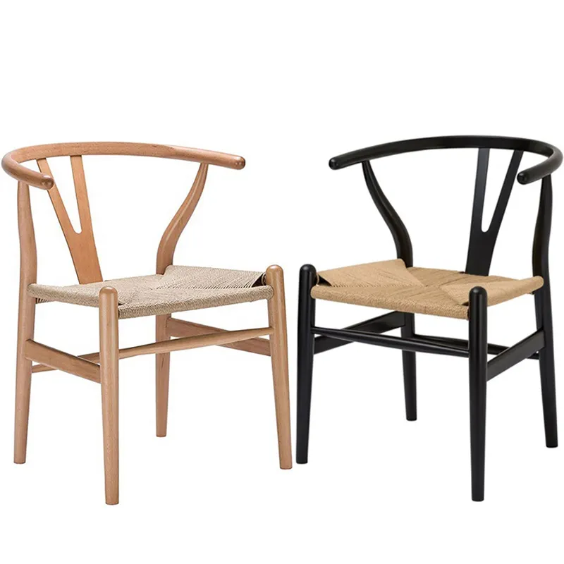 Meubles de maison à la mode bon marché en gros en bois massif Wishbone chaise arrière au design classique chaise Wishbone en bois de hêtre