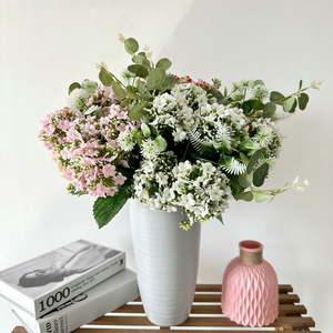 Bouquet de fleurs d'hortensia artificielles en soie pour mariage, décoration de la maison, accessoires de photographie, 10 têtes, couleurs variées - Product Image 4