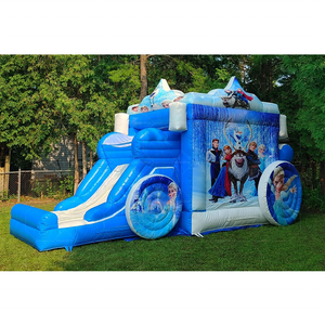 Scivolo gonfiabile gonfiabile gonfiabile con <span class=keywords><strong>Elsa</strong></span> e <span class=keywords><strong>Anna</strong></span> Moonwalk combinato gonfiabile - Product Image 4