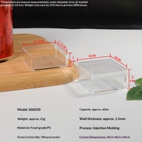 Boîte de présentation blindée de 6 cm d'épaisseur pour accessoires de stand, boîte de rangement pour perles, boîte de collection carrée en plastique haute transparence