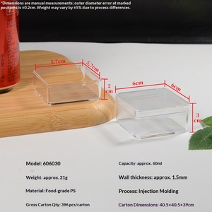 Boîte de présentation blindée de 6 cm d'épaisseur pour accessoires de stand, boîte de rangement pour perles, boîte de collection carrée en plastique haute transparence - Product Image 4