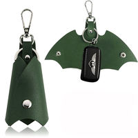 Porte-clés créatif en cuir PU fait main en forme de chauve-souris pour sacs, breloques, cadeaux et accessoires