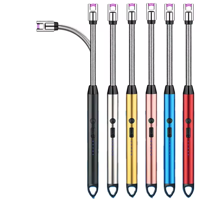 Multi-function Arc Lighter Single Plasma Lighters Rechargeable USB Electric BBQ Lighter for Kitchen Candle Electronic Zinc Alloy