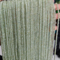 Prehnite naturelle perles rondes à facettes 2mm 3mm perles de pierres précieuses cristaux à facettes perles rondes en gros