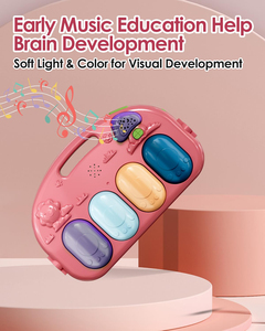 Alfombrilla de juegos para niños de 0 a 3 años, alfombrilla de actividades para bebés, mantas para juegos, Pedal, Piano con 5 uds. De <span class=keywords><strong>juguetes</strong></span> sensoriales - Product Image 3