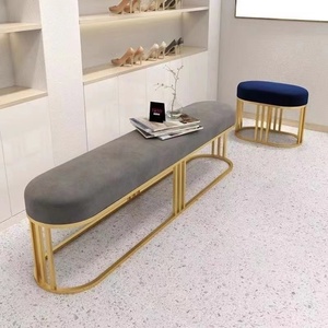 Banco de probador para tienda de ropa, banco de descanso para zapatería, banco nórdico para probador - Product Image 3