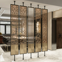 Panneau mural décoratif moderne en acier inoxydable 304 découpé au laser, à rainures courbes, style Art Déco, écran décoratif, séparateur de pièce