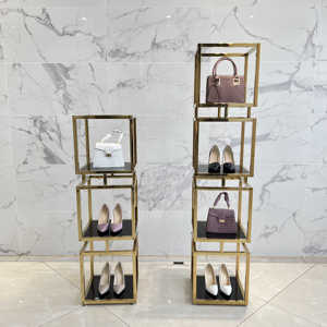 Rak <span class=keywords><strong>Display</strong></span> Tas Logam Lapis Bubuk Harga Bagus Produk Baru, Rak Lantai Retail Heavy Duty untuk Tas Tangan dan Dompet - Product Image 1