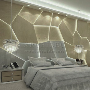 Sẵn sàng sơn trang trí nội thất lớn lớn thiết kế đá 3D tấm Tường hiện đại độc đáo hình học tấm 3D tấm Tường - Product Image 6