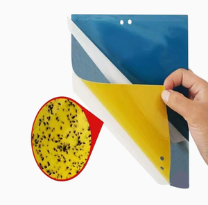 Pièges à insectes pour arbres fruitiers, plaques collantes jaunes et bleues intégrées, lutte antiparasitaire sans pesticide pour plantes vertes - Product Image 2