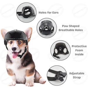 Cappello di sicurezza <span class=keywords><strong>per</strong></span> animali domestici regolabile <span class=keywords><strong>casco</strong></span> protettivo <span class=keywords><strong>per</strong></span> <span class=keywords><strong>cani</strong></span> e gatti con fori <span class=keywords><strong>per</strong></span> le orecchie - Product Image 2