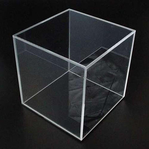 Boîte de présentation en acrylique transparent <span class=keywords><strong>pour</strong></span> objets de collection, objets d'art, objets ornementaux, casques de sport, boîte de présentation en cube, support, <span class=keywords><strong>vitrine</strong></span> 10x10x10 - Product Image 3