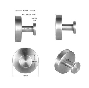 Có Thể Tháo Rời Tắm Thép Không Gỉ Hút Cốc Móc Cho Phòng Tắm Cửa Sổ Cửa Kính Tường, Áo Choàng Tắm Looafh Vòng Hoa Móc Cho Treo - Product Image 3