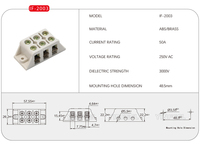 Prix de gros 3 voies 50A 250V/AC borniers connecteurs électriques connecteur de batterie 3P borne de câblage chargeur EV
