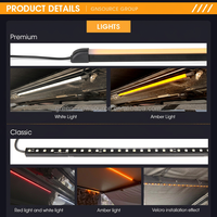 Kit de barre lumineuse LED blanche pour camping en plein air DC12V 4WD avec variateur rotatif en aluminium pour remorques 4X4 Camper Certifié CE RoHS