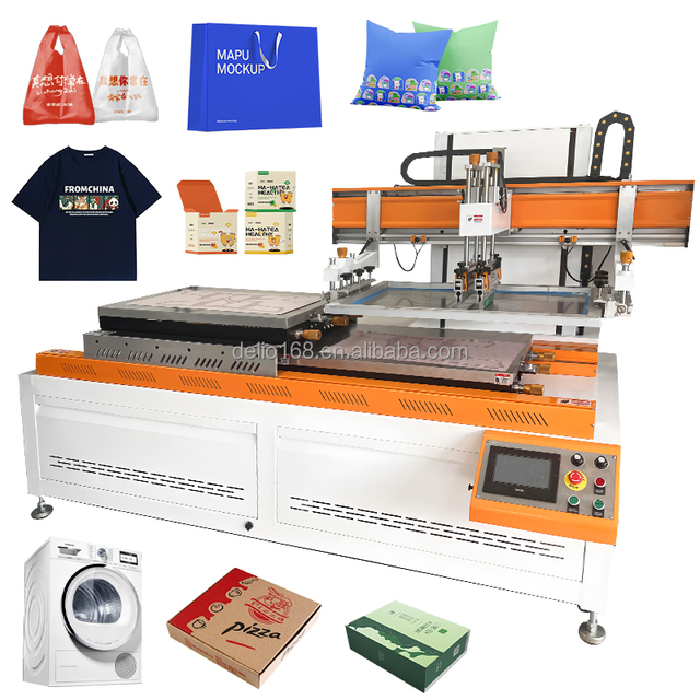 Large Format Electric Double Station Screen Printing Machine High Precision Automatic Screen Printer DL070100SMV-2