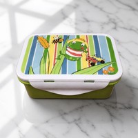 Boîte à lunch bento en plastique réutilisable sans BPA, OEM/ODM, multifonctionnelle, pour enfants, avec couvercle sécurisé, emballage