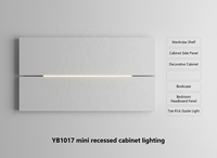 Profilé en aluminium LED pour éclairage de petite étagère de placard, boîtier d'extrusion en aluminium YB1017-34