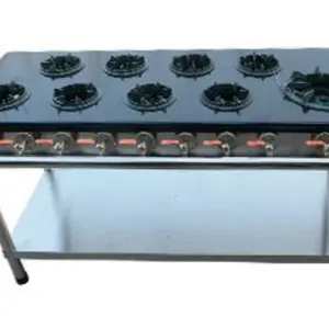 commercial professional flat stove one big eight small burner flat top gas stove can cook a variety of foods at the same time
