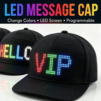 Gorra LED programable RGB, gorra con pantalla LED, gorra con luz, gorra con carga USB, regalo de marketing para desfiles, gorras de béisbol