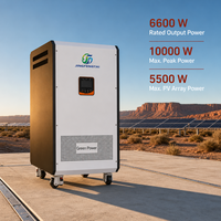 Système de stockage d'énergie tout-en-un américain 6600W, batterie 10kWh, crête de puissance 10000W, transfert en 10ms, entrée PV 5500W pour la sauvegarde à domicile