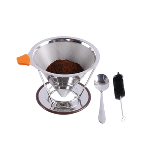 Filtre à <span class=keywords><strong>café</strong></span> permanent réutilisable en acier inoxydable pour cafetière à filtre manuelle de style Chemex Hario V60 - Product Image 6