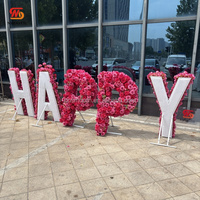 Lettres géantes SMS en forme de fleur, lettres autoportantes pour mariage, lettres florales pour mariage, panneau pour douche nuptiale, décoration pour événements estivaux