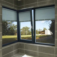 Modernes Minimalistisches Aluminium-Legierungs-Dreh-Kipp-Fenster mit Gehärtetem Glas Schallisolierung Wärmeisolierung Thermische Isolierung