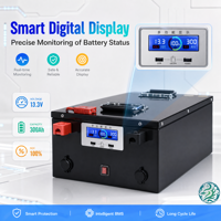 Batterie LiFePO4 25,6 V pour la maison, batterie au lithium robuste avec coque métallique antirouille, BMS intégré pour système solaire, énergie domestique pour camping-car