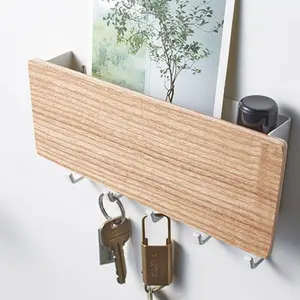 Wall Decor Custom Mail And Key Organizer With Message Board Solid Wood Wall Mounted Mail Sorter Wooden Mail And Key Holder