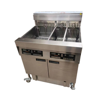 Équipement de cuisine professionnel, friteuse à 3 réservoirs, friteuse commerciale à gaz, autonome, pour restaurant et cuisine d'hôtel