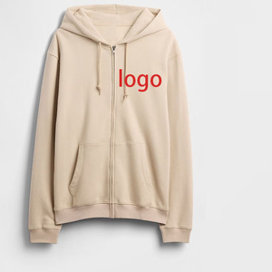 Offre spéciale Sweat à capuche noir pour homme sweats à capuche unisexe avec logo personnalisé fermeture éclair vêtements de rue coupe courte à capuche grande taille en coton épais - Product Image 5